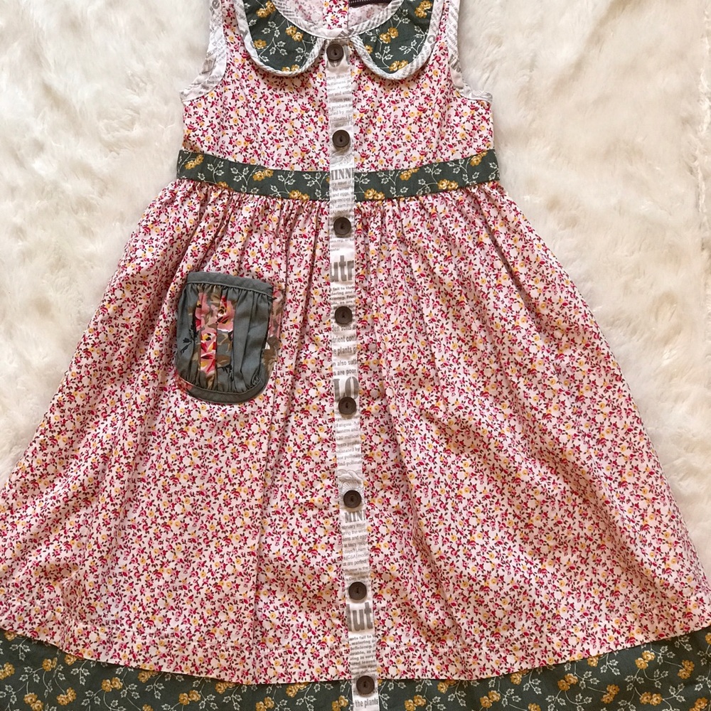 Girls Mustard Pie Collared Dress